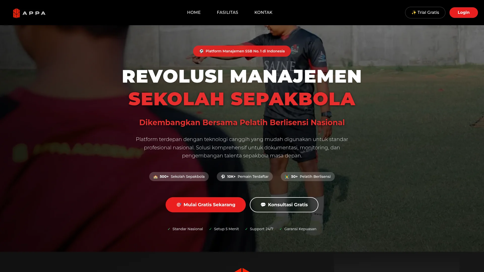 image of APPA Academy: Soccer School Management System